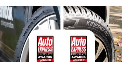 A Hankook három díjat nyert a 2022-es Auto Express Az év terméke díjátadón